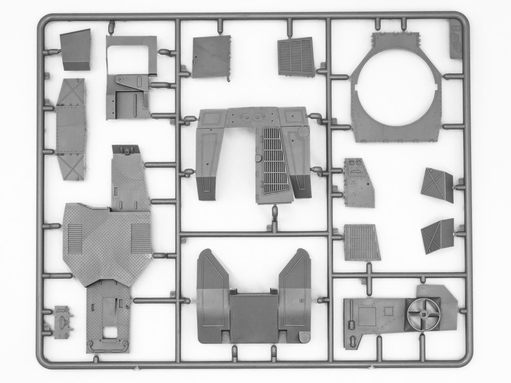 InSCALE Panzerspahwagen P 204 f German Railway Service Sprue Grayscale B 