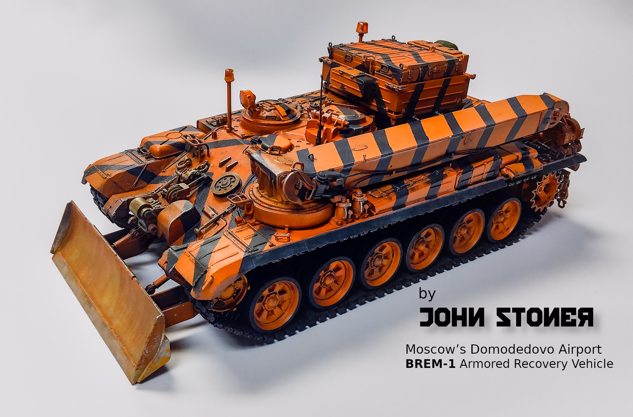 Moscow Domodedovo Airport BREM-1 Armored Recovery Vehicle by John Stoner