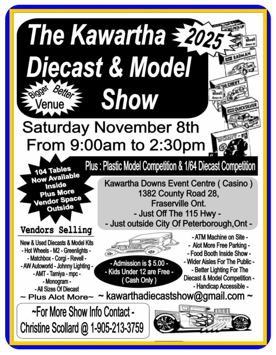 The Kawartha Diecast & Model Show Saturday November 8, 2025
