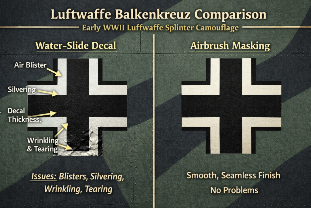 Luftwaffe Balkenkreuz application comparison