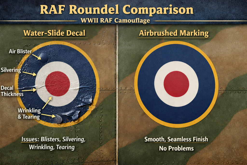 RAF Roundel Comparison_ Decal vs. Airbrush Marking Mask