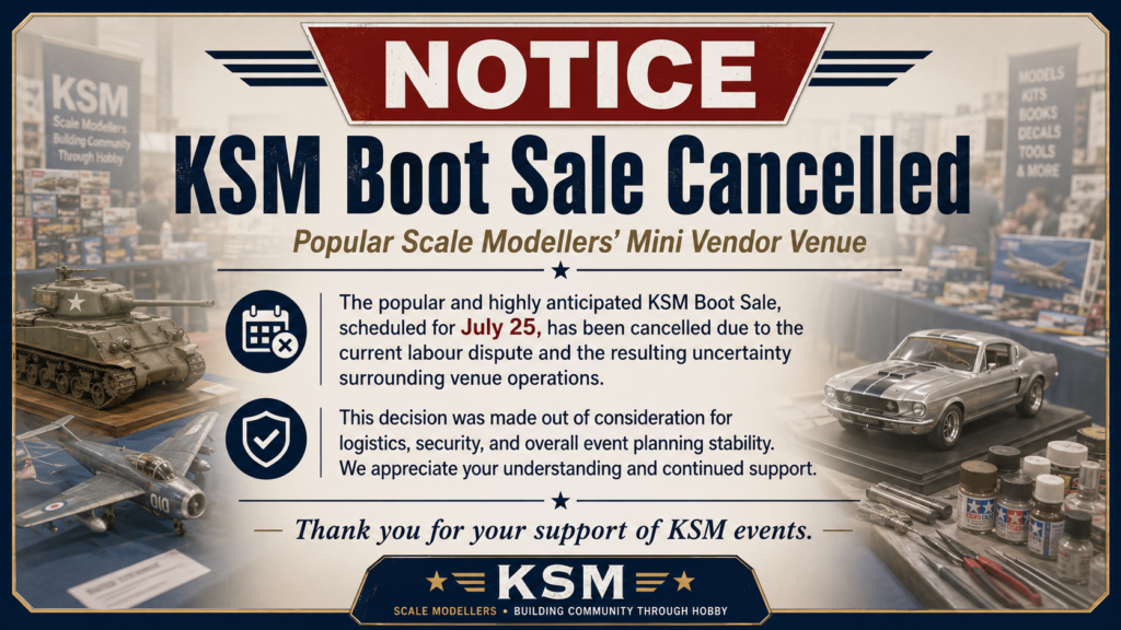 KSM boot sale cancelled announcement July 25 2026