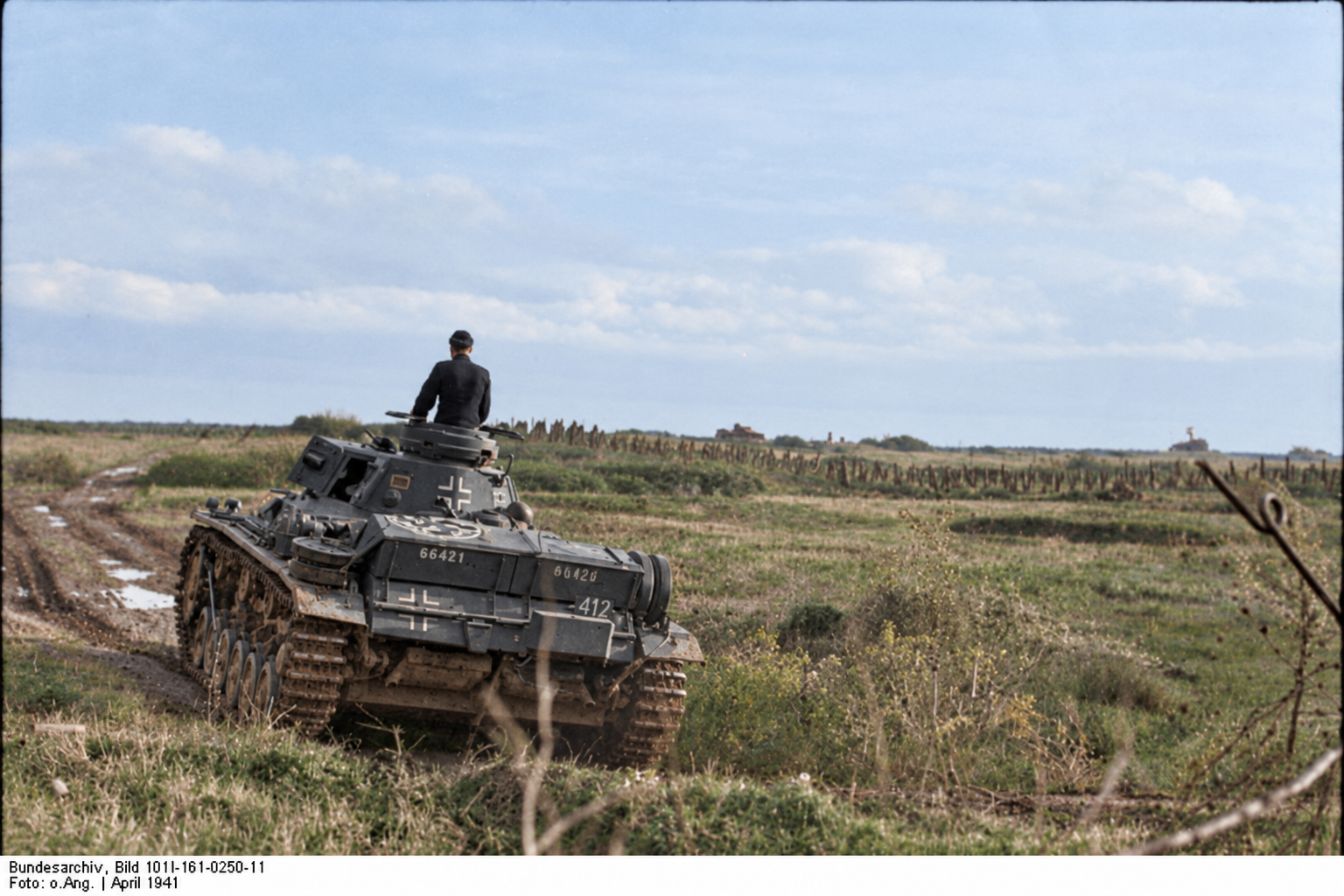 Panzer III in the Balkan Countryside